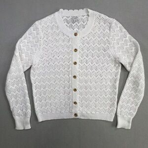 Chic White Button-Up Cardigan